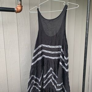 Free People Black and Gray Tunic/Dress
